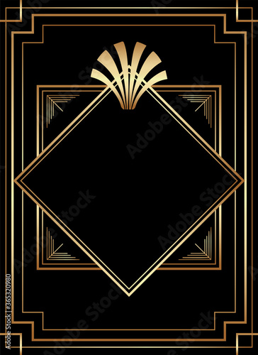 Geometric Art Deco Style Print Frame Design