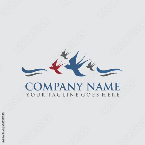 sea swallow bird logo