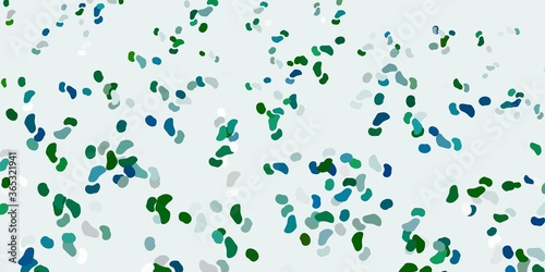 Light green vector pattern with abstract shapes.