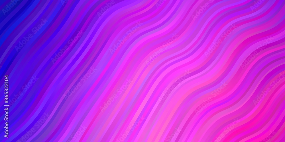 Fototapeta premium Light Purple, Pink vector layout with circular arc. Colorful illustration in abstract style with bent lines. Pattern for commercials, ads.