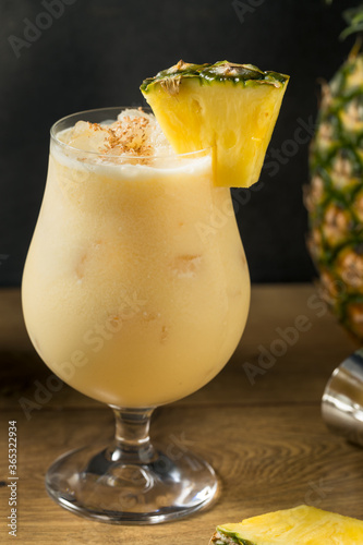 Boozy PIneapple Painkiller Cocktail