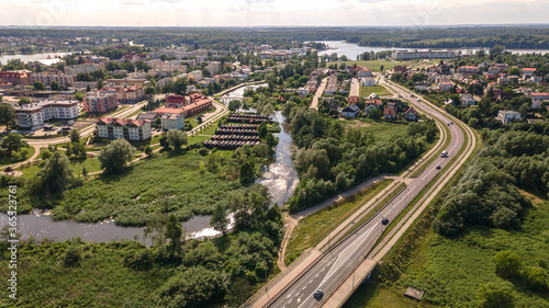 Top view of Ilawa town in Poland