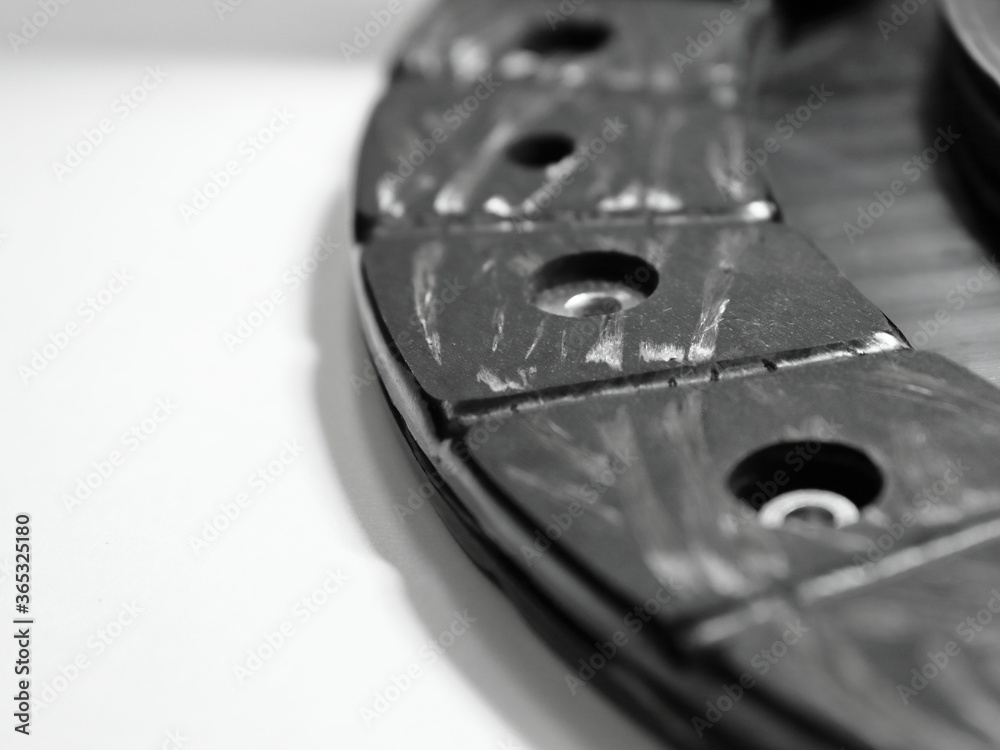 clutch disc of a car gearbox close-up monochrome image clutch disc of a car gearbox close-up monochrome image