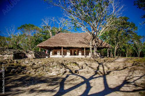 House in San Gervasio Mayan Ruins, Cozumel, Mexico photo