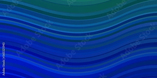 Light Blue, Green vector background with lines. Abstract illustration with gradient bows. Design for your business promotion. © Guskova