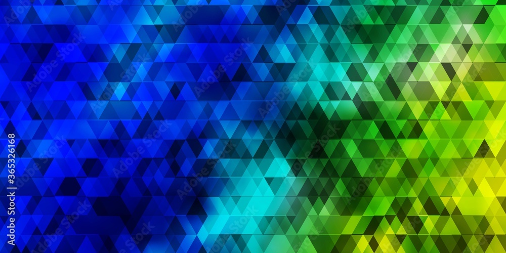 Light Blue, Green vector backdrop with lines, triangles.