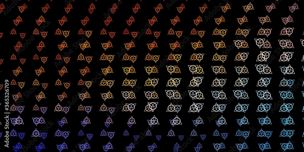 Fototapeta premium Dark Blue, Yellow vector texture with religion symbols.