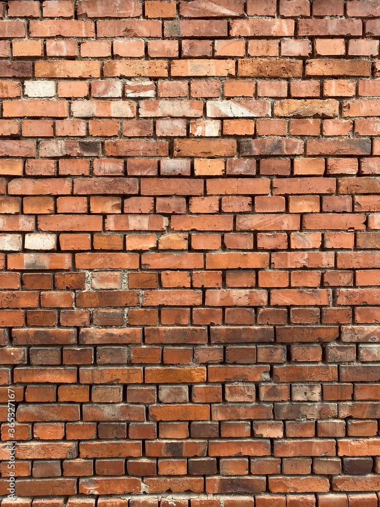 old red brick wall texture background 