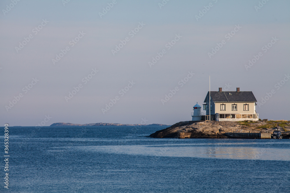 A view of  a lighthouse on the Swedish west coast, Sweden, Scandinavia