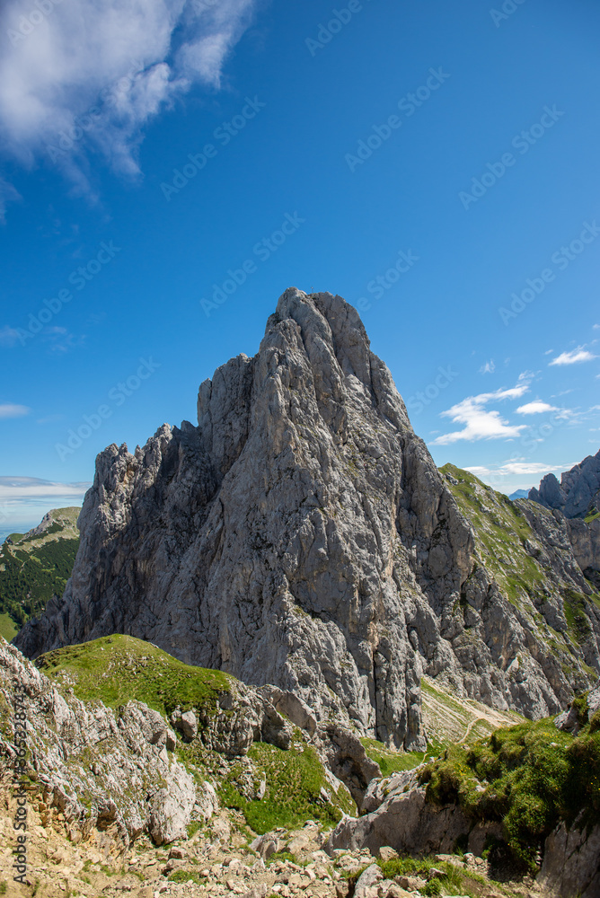 mountain landscape with blue sky