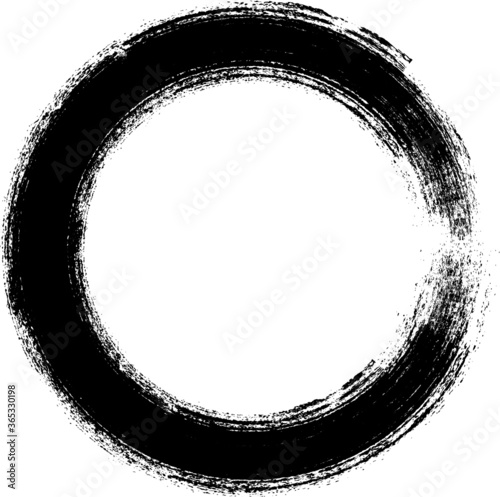 Circle vector brush stroke