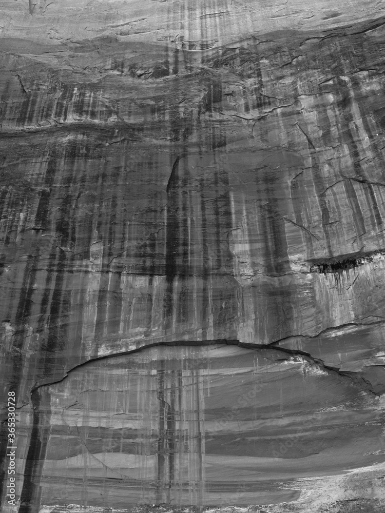 Striations in rock wall, Zion National Park