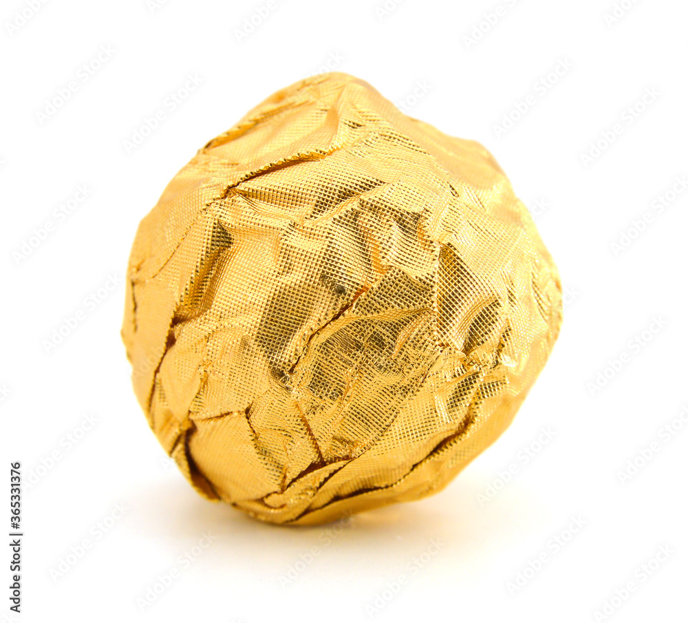 wrapped chocolate candy over white background wrapped chocolate candy over white background