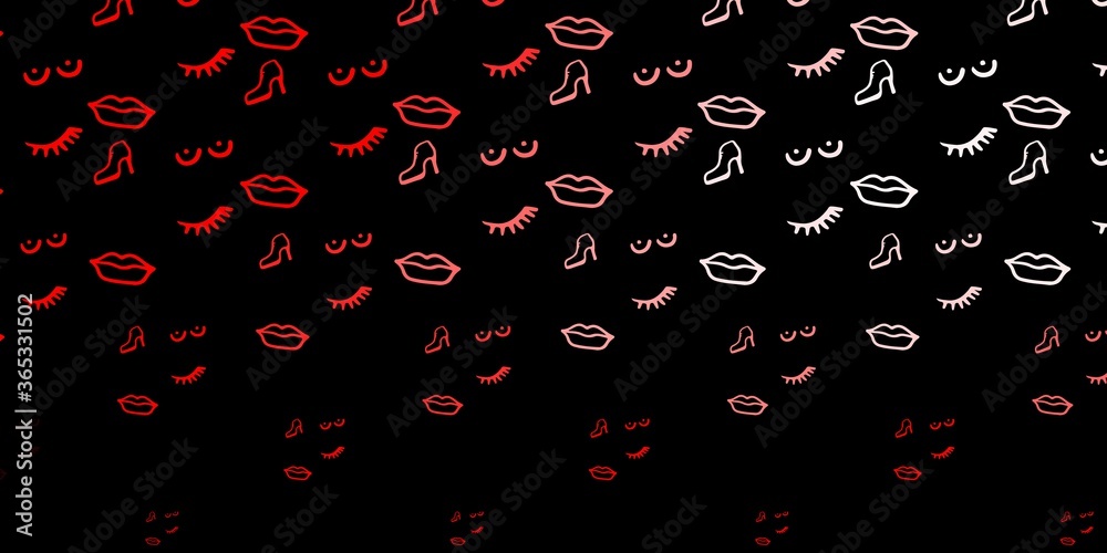 Dark Orange vector backdrop with woman's power symbols. Dark Orange vector backdrop with woman's power symbols.