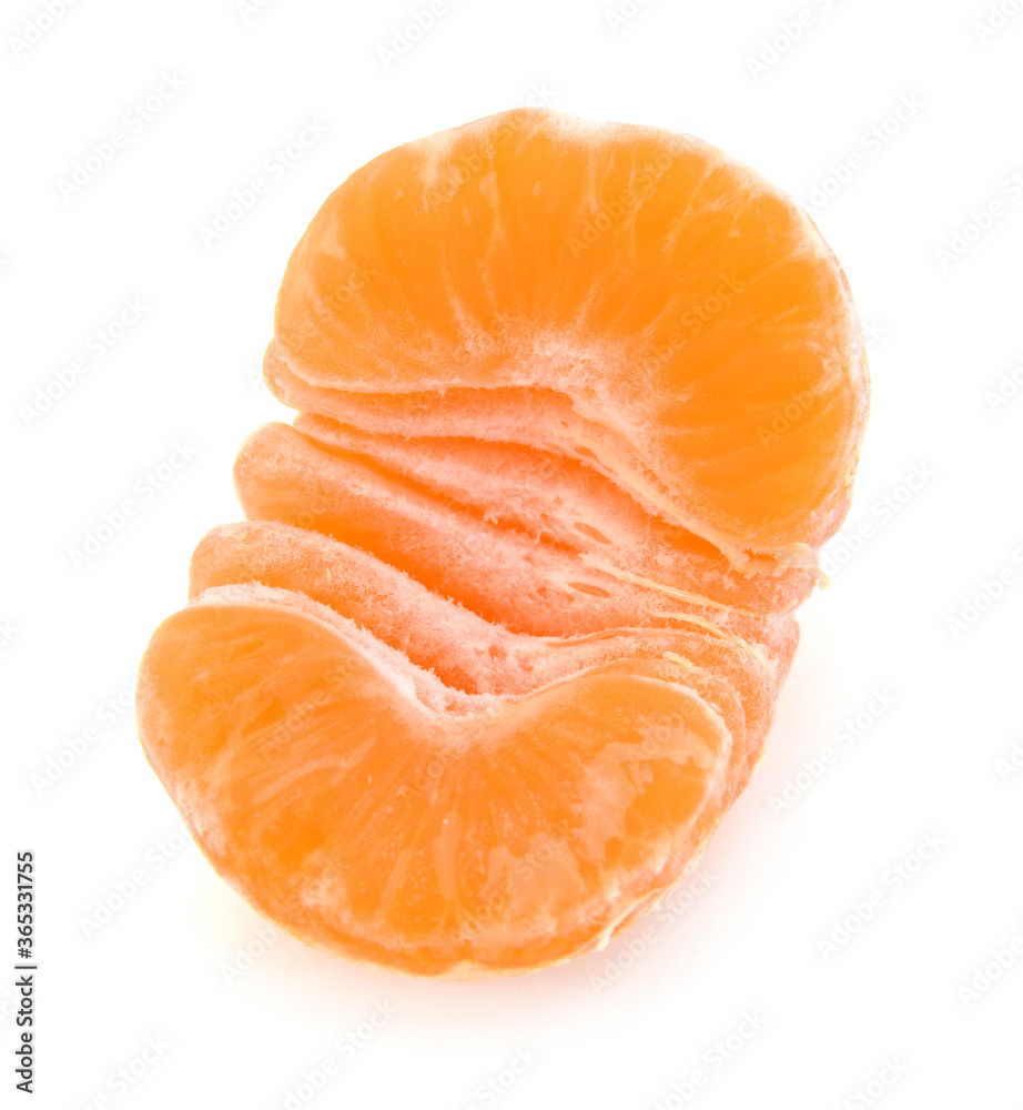 Orange mandarin or tangerine fruit isolated on white background