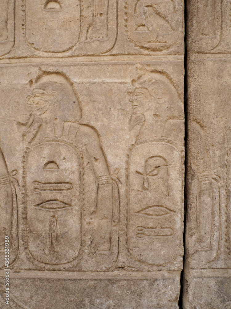 relief painting in karnak temple