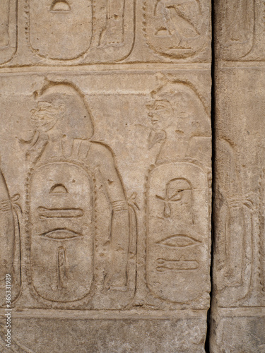 relief painting in karnak temple