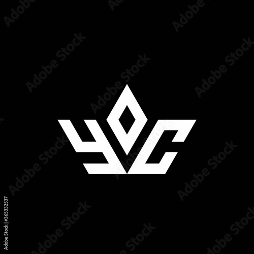 YC monogram logo with crown shape luxury style photo