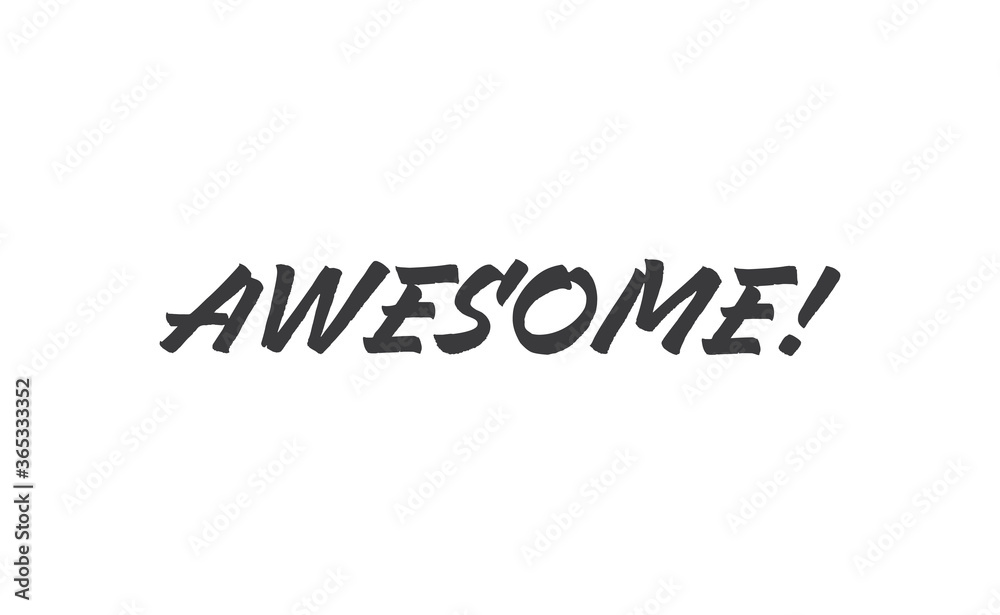 Awesome lettering text, hand drawn style typo. Calligraphy design. Awesome lettering text, hand drawn style typo. Calligraphy design.