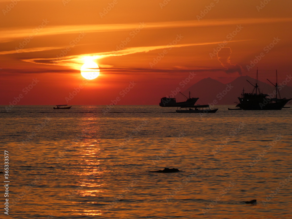 sunset sea 645