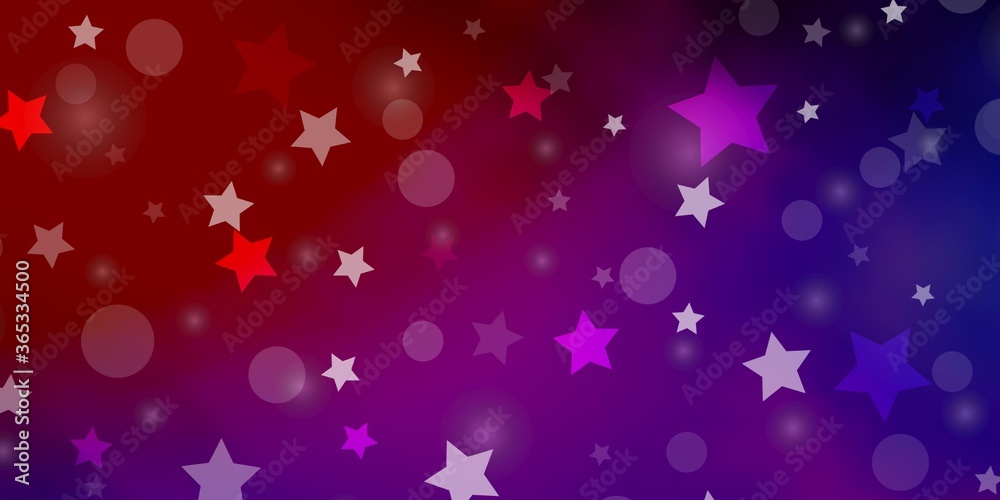 Light Blue, Red vector background with circles, stars. Abstract design in gradient style with bubbles, stars. Template for business cards, websites. Light Blue, Red vector background with circles, stars. Abstract design in gradient style with bubbles, stars. Template for business cards, websites.