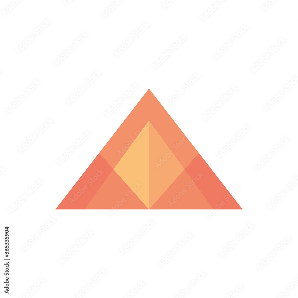 geometric triangular shape icon, flat style geometric triangular shape icon, flat style