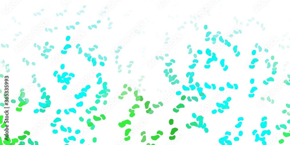 Light green vector background with random forms.