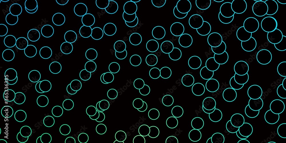 Dark Blue, Green vector layout with circles. Abstract decorative design in gradient style with bubbles. New template for your brand book. Dark Blue, Green vector layout with circles. Abstract decorative design in gradient style with bubbles. New template for your brand book.