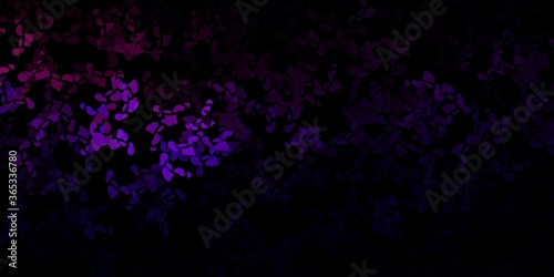 Dark purple  pink vector texture with memphis shapes.