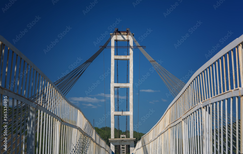 Obraz premium The longest cable-stayed bridge in the Balkans