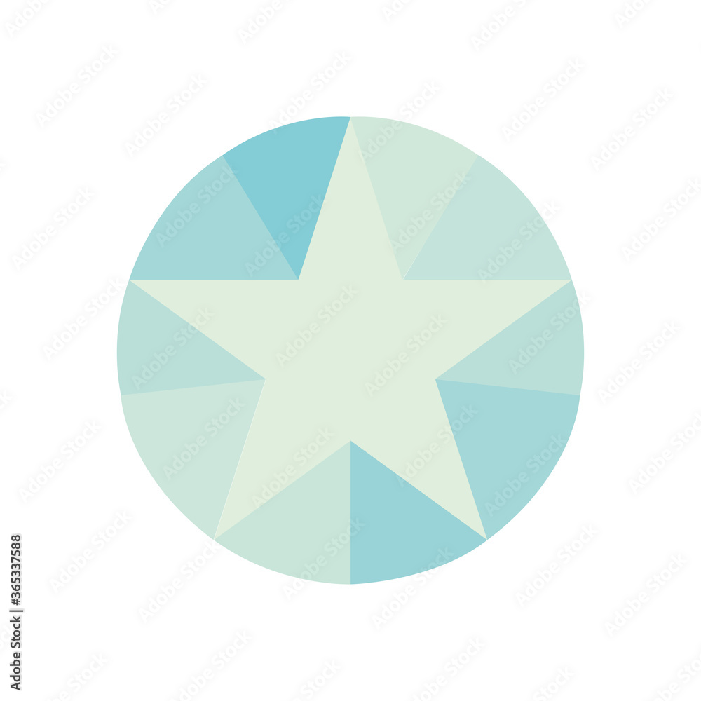 geometric star and circle shape icon, flat style geometric star and circle shape icon, flat style