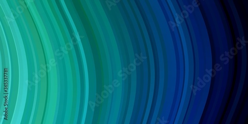 Light Blue  Green vector background with bent lines. Illustration in abstract style with gradient curved.  Pattern for ads  commercials.
