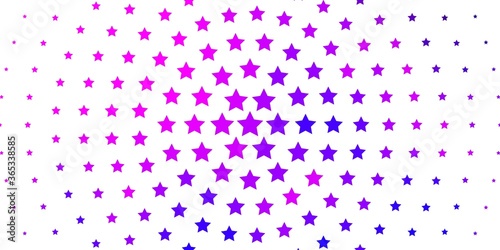 Light Pink, Blue vector pattern with abstract stars. Blur decorative design in simple style with stars. Design for your business promotion.