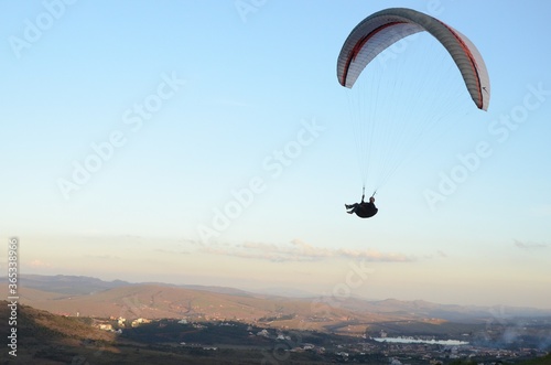 Paragliding at sun set in Topo do Mundo (translated to Top of the World) in Minas Gerais