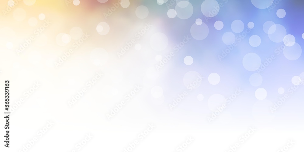 Obraz premium Light Blue, Yellow vector pattern with circles. Modern abstract illustration with colorful circle shapes. Pattern for websites, landing pages.