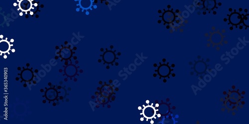 Light blue, yellow vector texture with disease symbols.