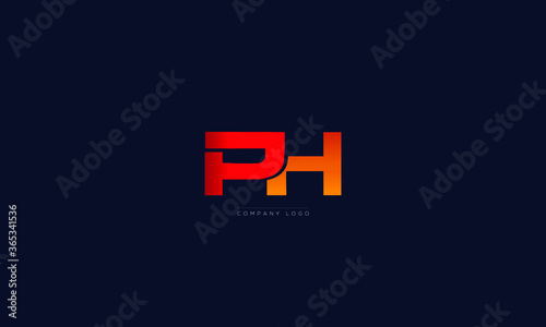 PH or HP letters Logo Alphabet  Design Vector Symbol