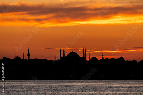 Photography Sunset at The Hagia Sophia Mosque
