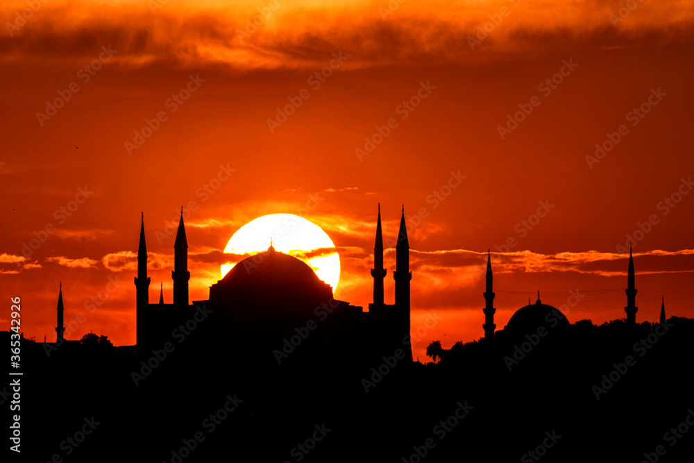 Sunset at The Hagia Sophia Mosque