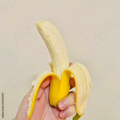 banana on a white background