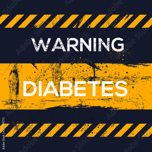Warning sign (diabetes), vector illustration.	