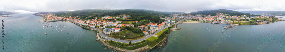 Galicia. Corcubion, village of Galicia.Spain. Aerial Photo