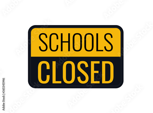 School Closed Sign Plate - Icon