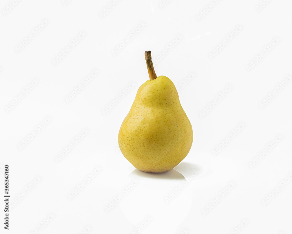 yellow pear on a white background, isolate yellow pear on a white background, isolate