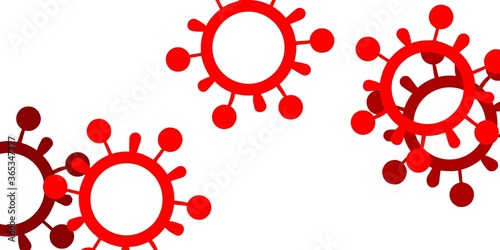 Light red vector texture with disease symbols.