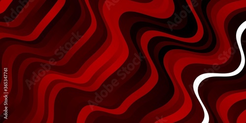 Dark Red vector background with lines. Illustration in abstract style with gradient curved. Best design for your ad, poster, banner.