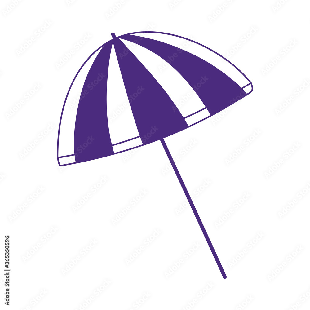 umbrella protection cartoon isolated design icon white background