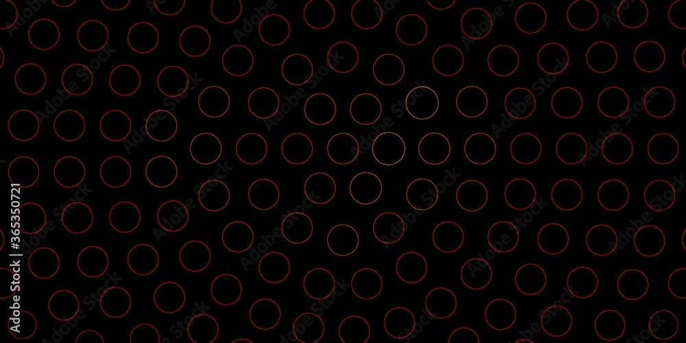 Dark Orange vector layout with circle shapes. Abstract colorful disks on simple gradient background. Pattern for websites.