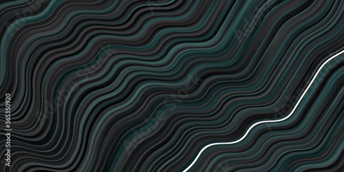 Dark Green vector backdrop with bent lines.