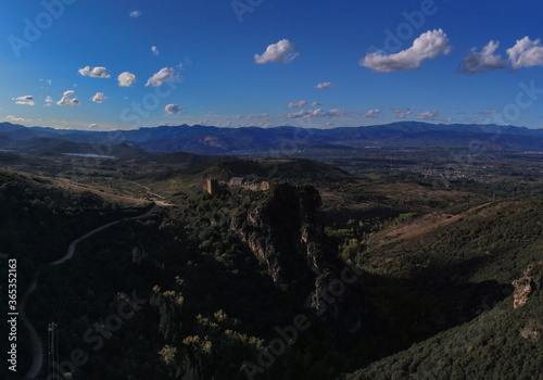 Aerial view of landscape in Leon. Spain. Drone Photo